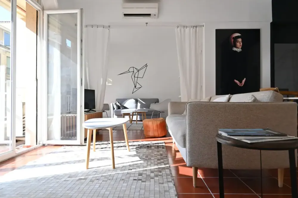 Loge salon design location appartement la conciergerie du vallon Marseille